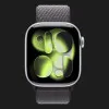 Apple Watch Series 11 GPS, 46mm Silver Aluminum Case with Dark Gray Sport Loop