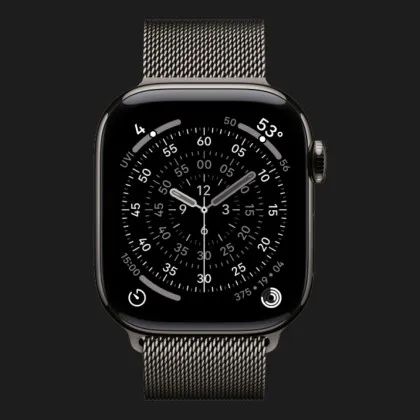 Apple Watch Series 11 GPS, 42mm Slate Titanium Case with Slate Milanese Loop (MF8U4)