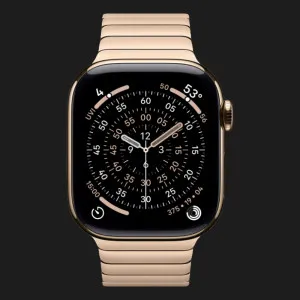 Apple Watch Series 11 GPS, 42mm Gold Titanium Case with Gold Link Bracelet