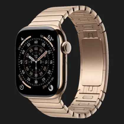Apple Watch Series 11 GPS, 42mm Gold Titanium Case with Gold Link Bracelet