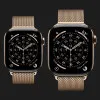 Apple Watch Series 11 GPS, 42mm Gold Titanium Case with Gold Milanese Loop (MF8Y4)
