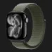 Apple Watch Series 11 GPS, 46mm Jet Black Aluminum Case with Forest Sport Loop