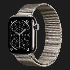 Apple Watch Series 11 GPS, 46mm Natural Titanium Case with Natural Milanese Loop (S/M)
