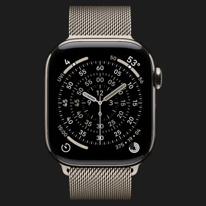 Apple Watch Series 11 GPS, 46mm Natural Titanium Case with Natural Milanese Loop (M/L)