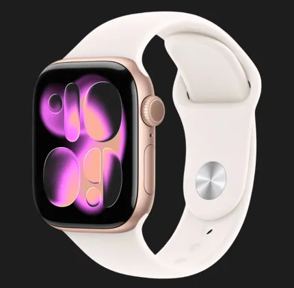 Apple Watch Series 11 GPS, 42mm Rose Gold Aluminum Case with Light Blush Sport Band (S/M) (MEU04)