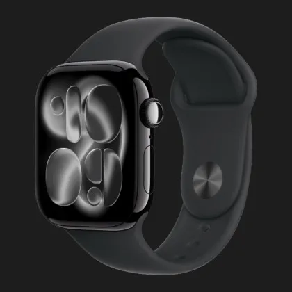 Apple Watch Series 11 GPS, 42mm Jet Black Aluminum Case with Black Sport Band (M/L) (MEQU4)