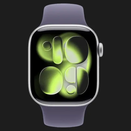 Apple Watch Series 11 GPS, 42mm Silver Aluminum Case with Purple Fog Sport Band (S/M) (MEU64)