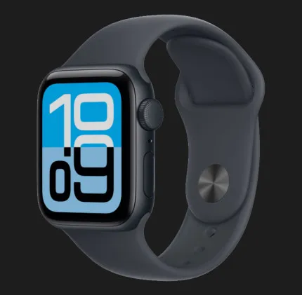 Apple Watch SE 3 GPS, 40mm Midnight Aluminum Case with Midnight Sport Band (S/M) (MEH94)
