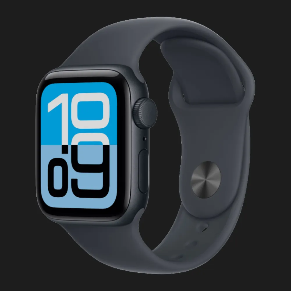 Apple Watch SE 3 GPS, 44mm Midnight Aluminum Case with Midnight Sport Band (S/M) (MEHN4)