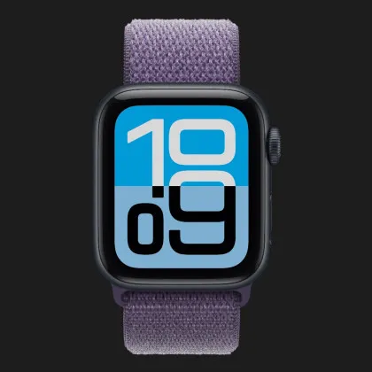 Apple Watch SE 3 GPS, 44mm Midnight Aluminum Case with Purple Fog Sport Loop