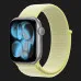 Apple Watch Series 11 GPS, 42mm Space Gray Aluminum Case with Neon Yellow Sport Loop