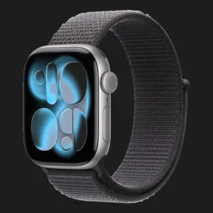 Apple Watch Series 11 GPS, 42mm Space Gray Aluminum Case with Dark Gray Sport Loop (Ultra)