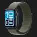 Apple Watch SE 3 GPS, 40mm Midnight Aluminum Case with Forest Sport Loop