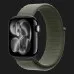 Apple Watch Series 11 GPS, 42mm Jet Black Aluminum Case with Forest Sport Loop