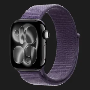 Apple Watch Series 11 GPS, 42mm Jet Black Aluminum Case with Purple Fog Sport Loop (Ultra)