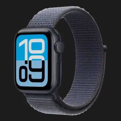 Apple Watch SE 3 GPS, 44mm Midnight Aluminum Case with Anchor Blue Sport Loop (Ultra)