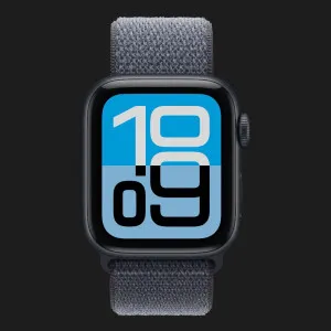 Apple Watch SE 3 GPS, 44mm Midnight Aluminum Case with Anchor Blue Sport Loop (Ultra)