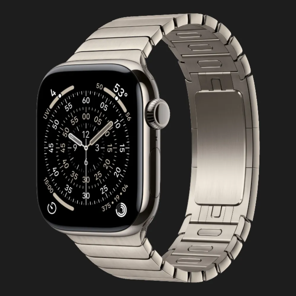 Apple Watch Series 11 GPS, 46mm Natural Titanium Case with Natural Link Bracelet