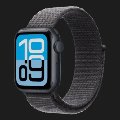 Apple Watch SE 3 GPS, 40mm Midnight Aluminum Case with Dark Gray Sport Loop