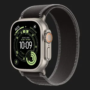 Apple Watch Ultra 3 GPS + LTE, 49mm Natural Titanium Case with Black/Charcoal Trail Loop - S/M (Ultra)