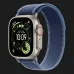 Apple Watch Ultra 3 GPS + LTE, 49mm Natural Titanium Case with Blue/Bright Blue Trail Loop - S/M (MEWR4)