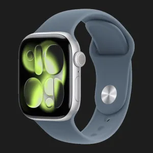 Apple Watch Series 11 GPS, 46mm Silver Aluminum Case with Anchor Blue Sport Band (M/L) (Ultra)