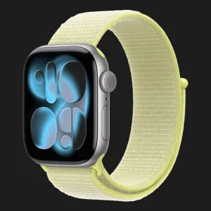 Apple Watch Series 11 GPS, 46mm Space Gray Aluminum Case with Neon Yellow Sport Loop (Ultra)