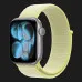 Apple Watch Series 11 GPS, 46mm Space Gray Aluminum Case with Neon Yellow Sport Loop