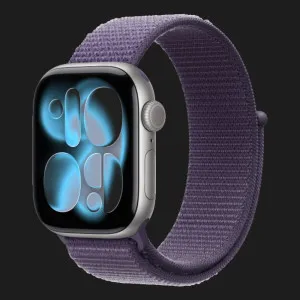 Apple Watch Series 11 GPS, 46mm Space Gray Aluminum Case with Purple Fog Sport Loop (Ultra)