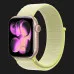 Apple Watch Series 11 GPS, 46mm Rose Gold Aluminum Case with Neon Yellow Sport Loop