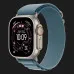 Apple Watch Ultra 3 GPS + LTE, 49mm Natural Titanium Case with Light Blue Alpine Loop - Large