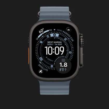 Ремінець Apple Ocean Band для Apple Watch 44/45/46/49 mm (Ice Blue - Black Titanium) (MYP83) в Чернігові