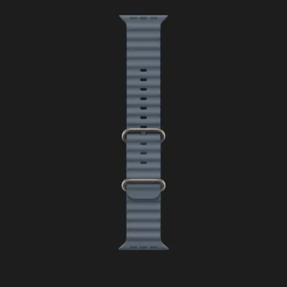 Ремінець Apple Ocean Band для Apple Watch 44/45/46/49 mm (Ice Blue - Natural Titanium) (MXTF3) в Чернігові