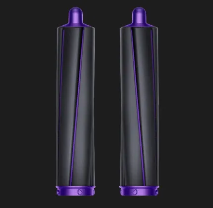 Длинные цилиндрические насадки для стайлера Dyson Airwrap 20mm (2шт) (Black/Purple)