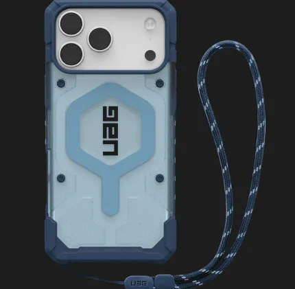 Чехол UAG Pathfinder Clear MagSafe with Bundle для iPhone 17 Pro Max (Blues Lanyard)