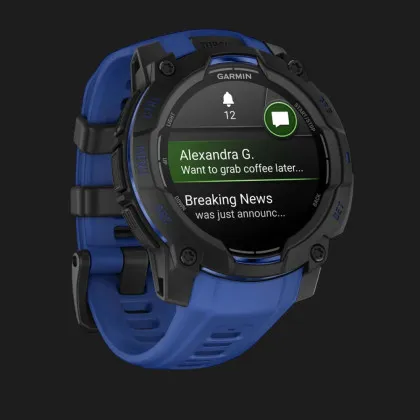 Garmin Instinct 3 45mm AMOLED Black with Bolt Blue/Black Band