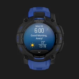 Garmin Instinct 3 45mm AMOLED Black with Bolt Blue/Black Band в Бердичеві