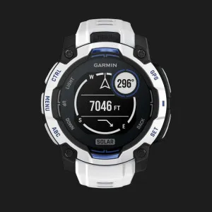 Garmin Instinct 3 45mm Solar Whitestone with Whitestone/Bolt Blue Band в Бердичеві