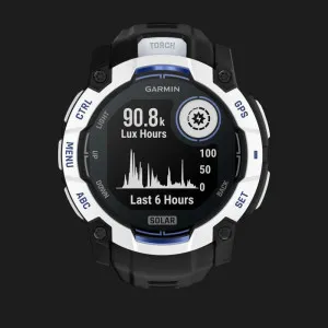 Garmin Instinct 3 50mm Solar Whitestone with Black/Bolt Blue Band в Бердичеві