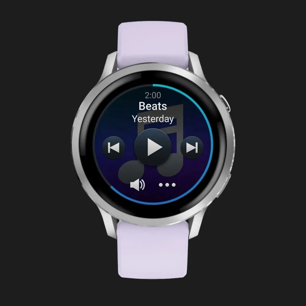 Garmin Venu 4 41mm Silver with Periwinkle Silicone Band