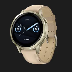 Garmin Venu 4 41mm Lunar Gold with Bone Silicone Band and Light Sand Leather Band в Кропивницком