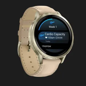 Garmin Venu 4 41mm Lunar Gold with Bone Silicone Band and Light Sand Leather Band в Кропивницком