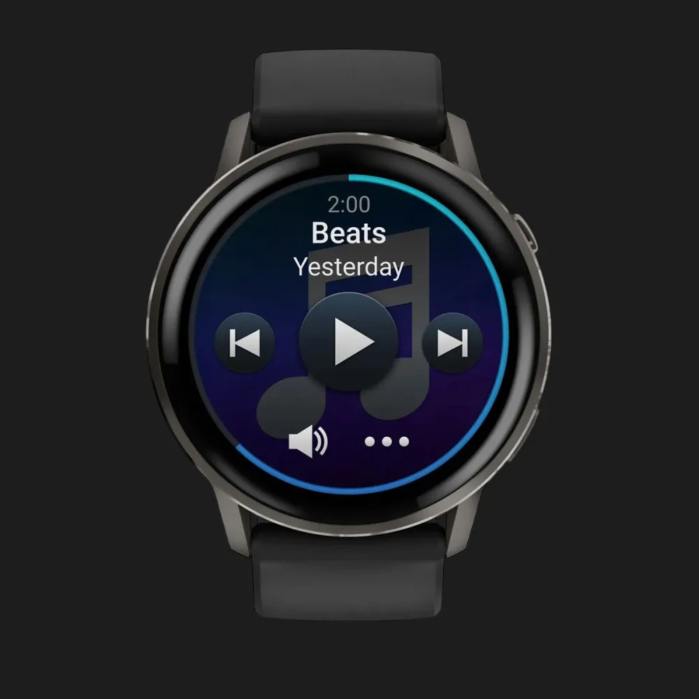 Garmin Venu 4 45mm Slate with Black Silicone Band