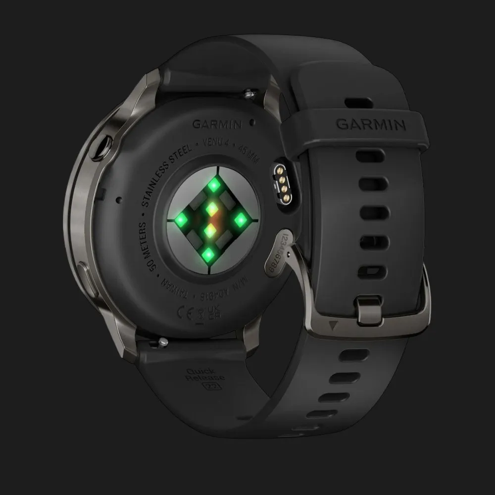 Garmin Venu 4 45mm Slate with Black Silicone Band