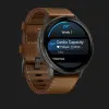 Garmin Venu 4 45mm Slate with Black Silicone Band and Brown Leather Band