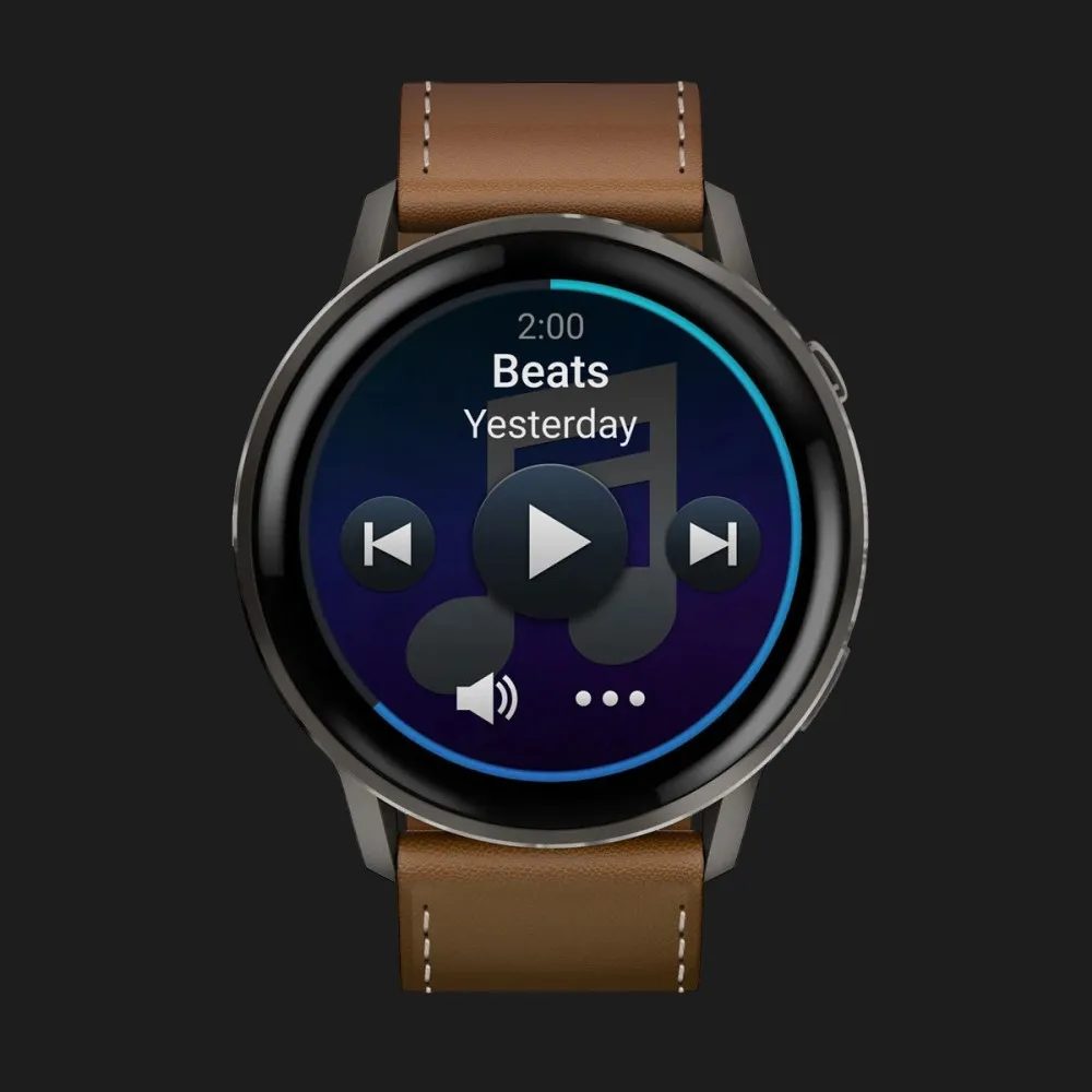 Garmin Venu 4 45mm Slate with Black Silicone Band and Brown Leather Band