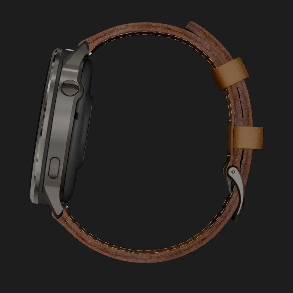 Garmin Venu 4 45mm Slate with Black Silicone Band and Brown Leather Band