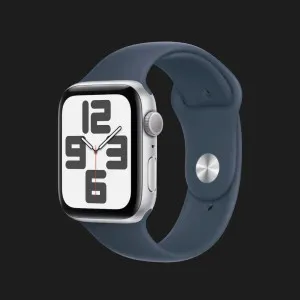 б/у Apple Watch SE 2 44mm Silver Aluminum Case with Storm Blue Sport Band (S/M) (MREC3) 2023 (Хорошее состояние)