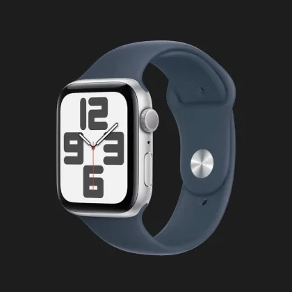 б/у Apple Watch SE 2 44mm Silver Aluminum Case with Storm Blue Sport Band (S/M) (MREC3) 2023 в Броварах