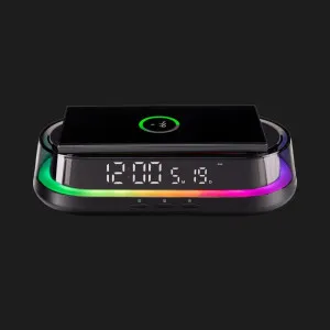 Настільний годинник з бездротовою зарядкою Gelius Time Bridge 2 (Black) в Кропивницькому